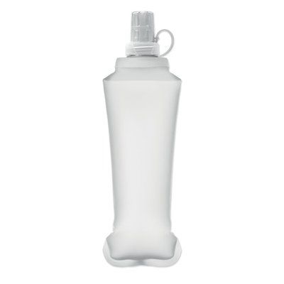 Botella plegable 500ml con válvula de mordida Blanco Transparente