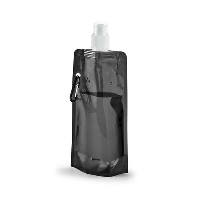 Botella Plegable con Mosquetón 460 mL Negro