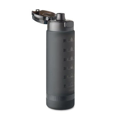 Botella RPET 1L con tapa abatible