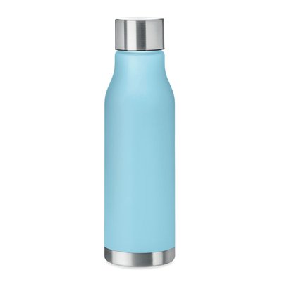 Botella RPET 600ml Antifugas Azul Claro Transparente