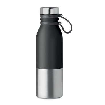 Botella térmica doble capa de acero inoxidable 600 ml Negro