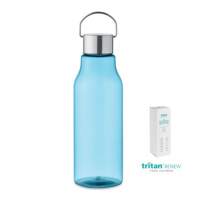 Botella Tritán 800ml Anti Fugas Azul Transparente