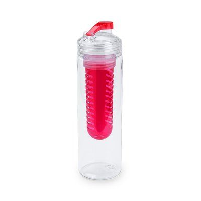 Botella de tritán para agua resistente al calor con enfriador 700ml Rojo