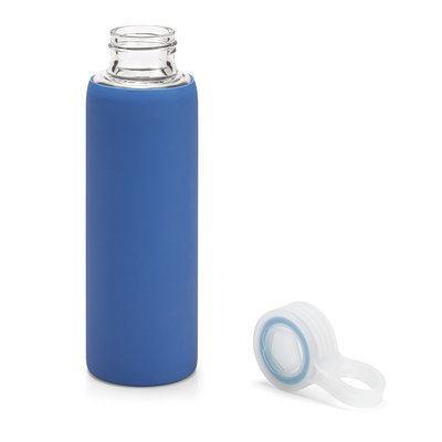 Botella de Vidrio 380ml con Funda Azul