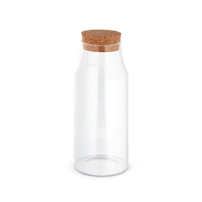 Botella de vidrio 800ml con tapa de corcho Natural
