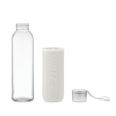Botella Vidrio Reciclado 500ml con Funda