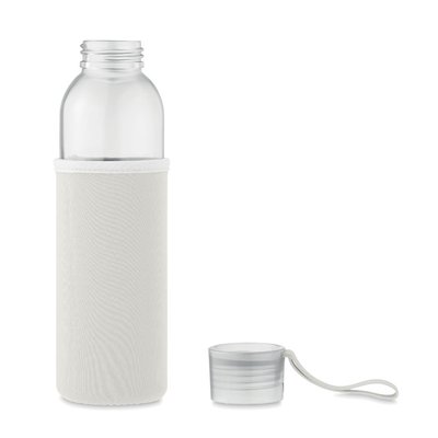 Botella Vidrio Reciclado 500ml con Funda
