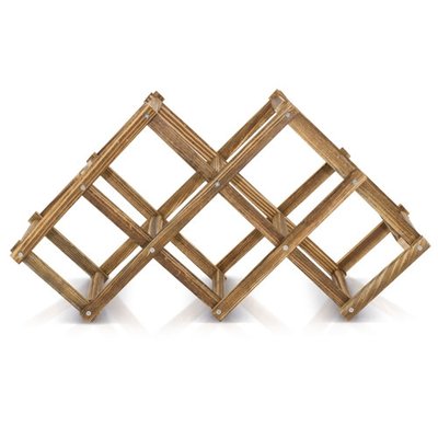 Botellero Plegable de Madera para 6 Botellas