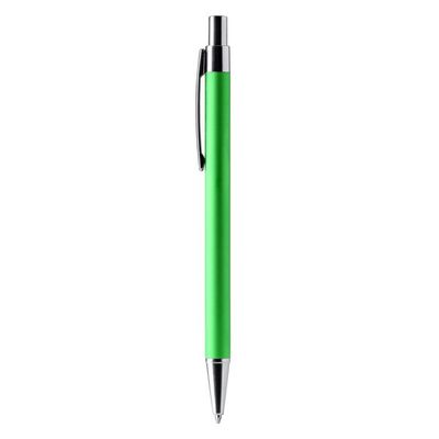 Bolígrafo de aluminio de acabados cromados Verde Helecho Tinta Azul
