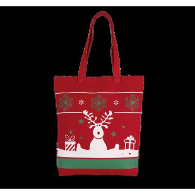 Bolsa navideña de algodón Cherry Red