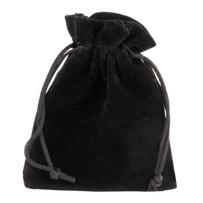 Bolsa de terciopelo tamaño 9 x 10,5 cm Negro