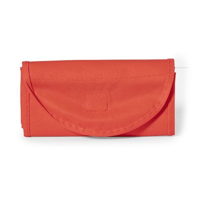 Bolsa pequeña plegable en non woven ribete color Roj