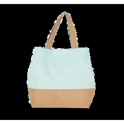 Bolsa shopper con cierre de presión Ice Mint / Natural