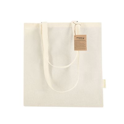 Bolsa ecológica de algodón orgánico con asas largas