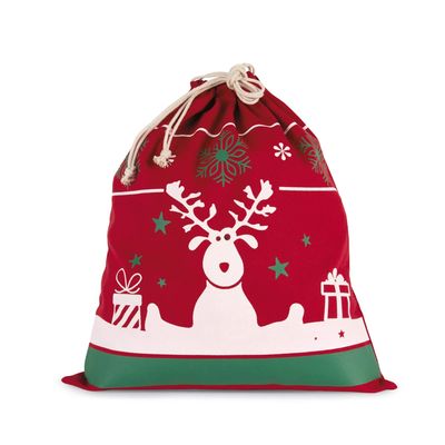 Bolsa con cordón navideña Cherry Red