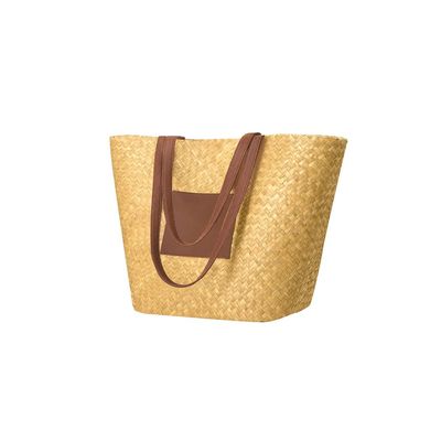 Bolso de Paja con Polipiel Personalizable