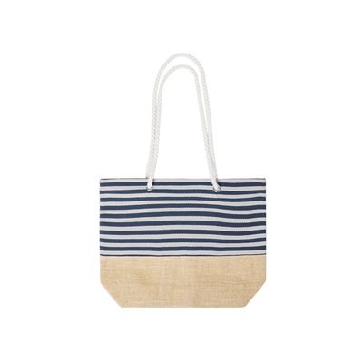 Bolsa Cremallera de Algodón y Yute Mar