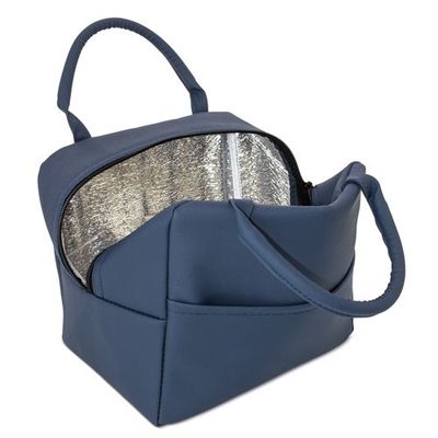 Bolsa nevera PU con bolsillo frontal