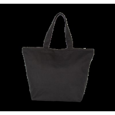 Bolsas de compras de algodón con fuelle Black Xl