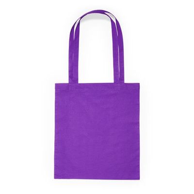 Bolsa de algodón de color 140 g/m² Morado 37X41Cm