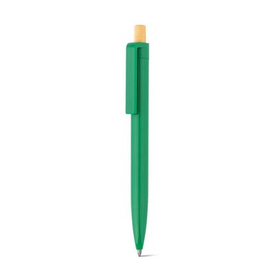 Bolígrafo con botón de bambú