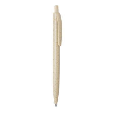 Bolígrafo ecológico de caña de trigo monocolor moteado y resistente ABS Natu