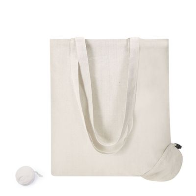 Bolsa plegable blanca de algodón