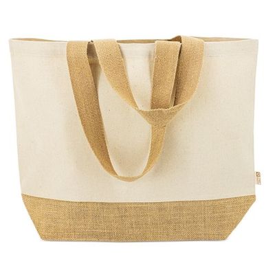 Bolsa de algodón y yute de gran tamaño