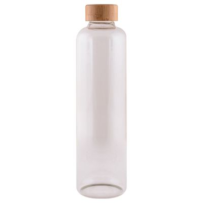 Botella de 1 litro con tapón de bambú