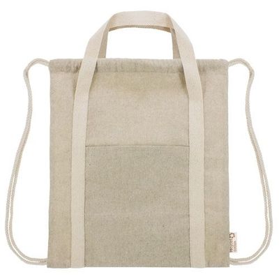 Bolsa Mochila Algodón con Bolsillo