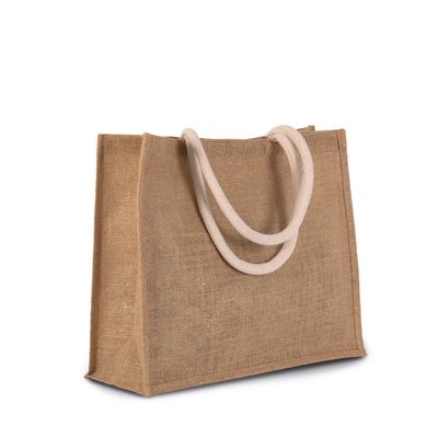 Bolsa de playa yute con asa de algodón