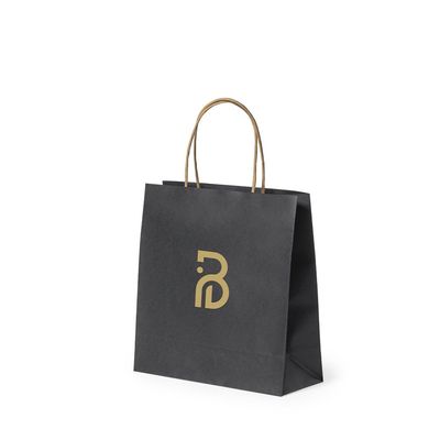 Bolsa de Papel Reciclado en Negro 6Kg