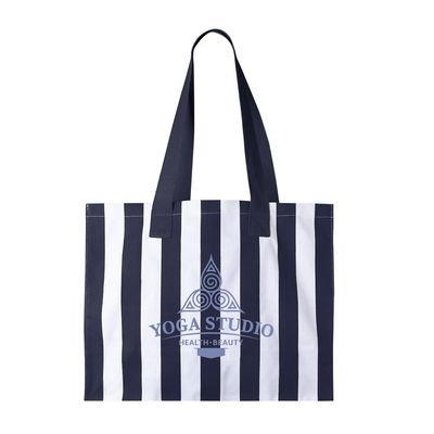 Bolsa a rayas de algodón reciclado