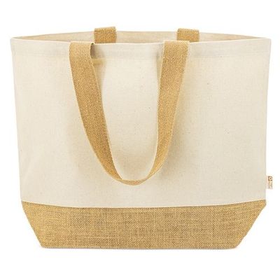 Bolsa de algodón y yute de gran tamaño