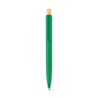 Bolígrafo con botón de bambú