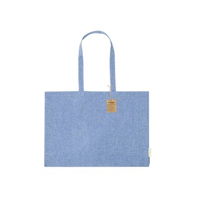 Bolsa Grande Algodón 220g/m2 con Fuelle 9Kg Azul