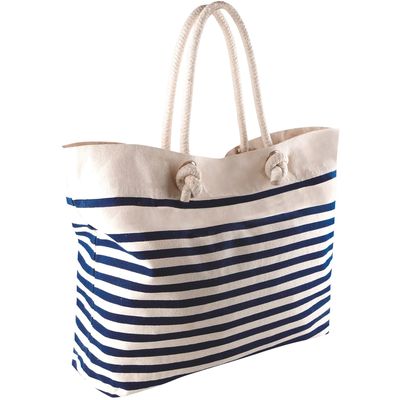 Bolsa de playa estilo marinero Natural / Navy