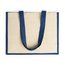 Bolsa bicolor de yute laminado y algodón con asas largas Royal