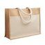 Bolsa de compra de yute laminado Beig