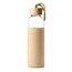 Botella de cristal con funda de yute Crudo