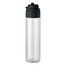 Botella RPET 700ml con pajita Negro