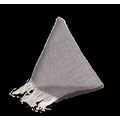 Bufanda con flecos Dark Grey / Natural