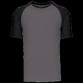 Camiseta bicolor manga corta hombre Slate Grey / Black S