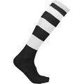 Calcetines altos a rayas unisex Black / White 31/34 Eu