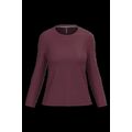 Camiseta algodón de manga larga mujer Wine S
