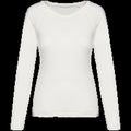 Camiseta de chica Mangas raglán Cuello redondo Washed Ivory S
