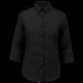 Camisa popelina media manga mujer Black Xs