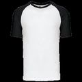 Camiseta bicolor manga corta hombre White / Black S