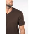 Camiseta de algodón con cuello de pico