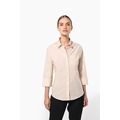 Camisa popelina media manga mujer